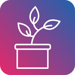 Plant Line Icon Style
