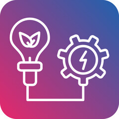 Sustainable Energy Line Icon Style
