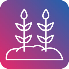 Planting Line Icon Style