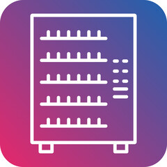 Vending Machine Line Icon Style
