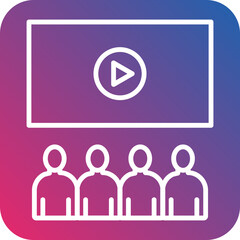 Cinema Line Icon Style