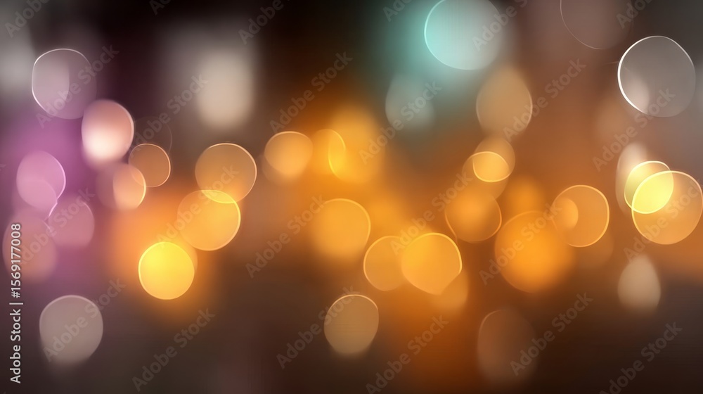 Poster gentle light bokeh with blurry dots, creating atmospheric depth and smooth colors for backgrounds