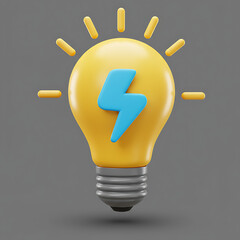 Bright light bulb representing a creative idea and innovation concept illustration
