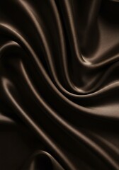Obraz premium 부드러운 초콜릿빛 실크의 우아한 드레이프