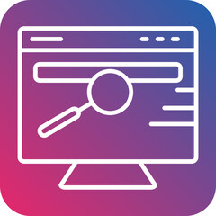 Search Engine Line Icon Style