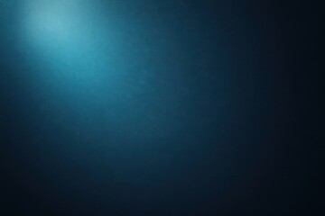 Fototapeta premium Abstract dark blue background with bright teal light illuminating from the top left corner