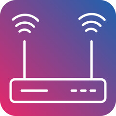 WifiRouter Line Icon Style