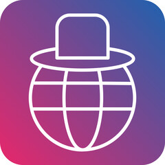 Dark Web Line Icon Style