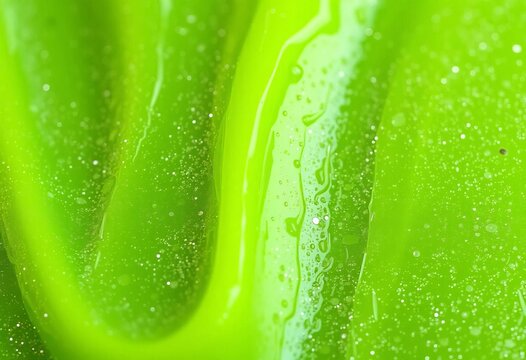 Close-up of vibrant green slime with glitter, textured surface, clay,  tactile - Powered by Adobe