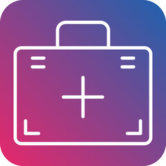 First Aid Kit Line Icon Style