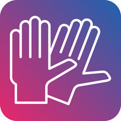 Obraz premium Gloves Line Icon Style