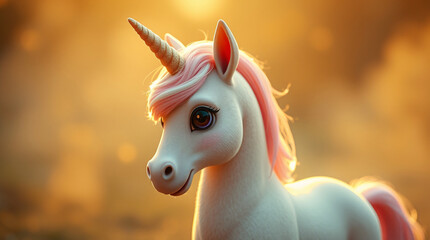 A colorful unicorn with a rainbow mane, embodying a magical and vibrant fantasy creature.