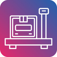 Parcel Weight Line Icon Style