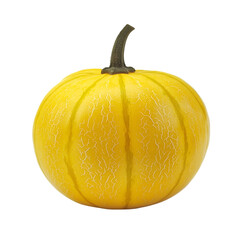 Harvesting fresh yellow melon farm market food photography bright natural setting close-up healthy eating concept