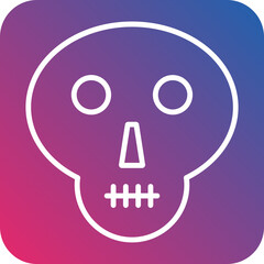Skull Line Icon Style