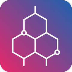 Molecule Line Icon Style