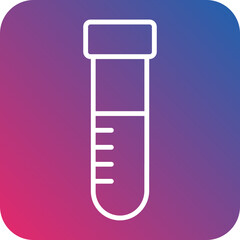 Test Tubes Line Icon Style