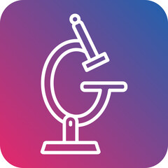 Miscroscope Line Icon Style