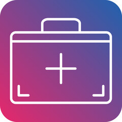 First Aid Kit Line Icon Style