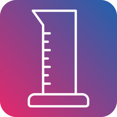 Graduated Cylinder Line Icon Style