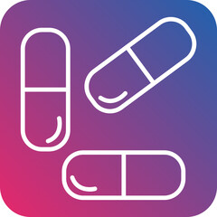 Pills Line Icon Style