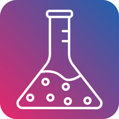 Flasks Line Icon Style