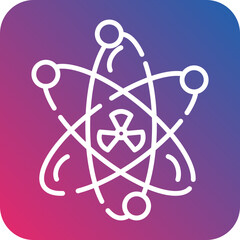 Nuclear Line Icon Style