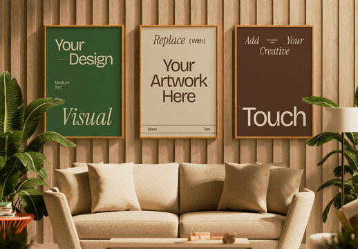 Frame With Interior Mockup