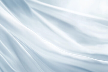 White Satin Fabric Waves