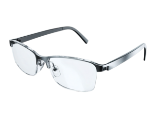 Buy stylish metal frame eyeglasses online today now on transparent background