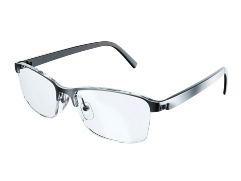 Buy stylish metal frame eyeglasses online today now on transparent background