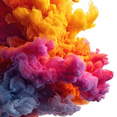 Obraz premium Abstract swirling colors of orange, pink, and purple