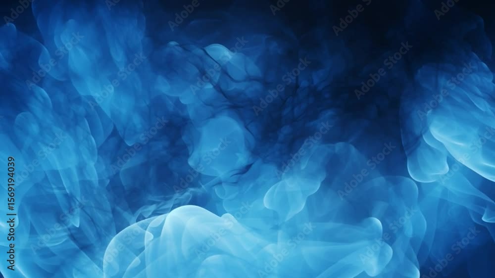 Aufkleber abstract blue ink swirl: a mesmerizing swirl of vibrant blue ink, creating an ethereal and dynamic a