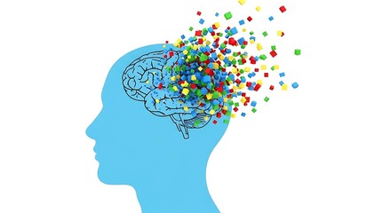 Creative Brainstorming in a Colorful Abstract Illustration