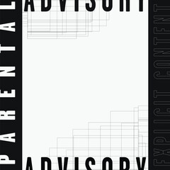 Deconstructed Parental Advisory Mark into Frame Template and Complex Square Lines