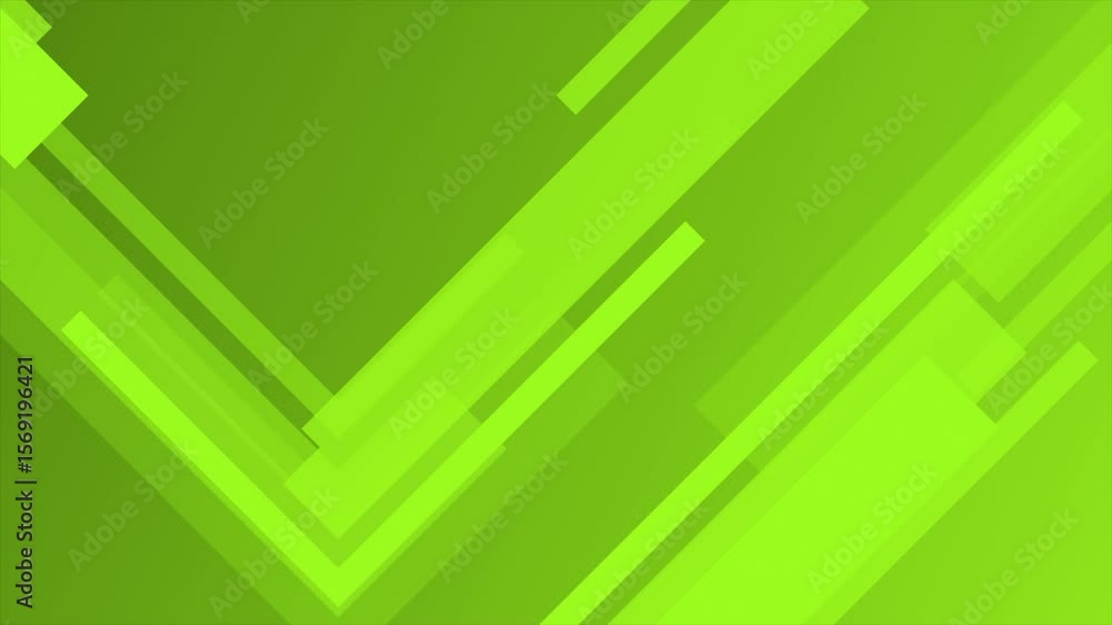 Aufkleber lime green color moving rectangular shapes gradient design loop able geometrical background
