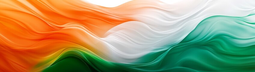 Abstract flag-like fabric drapes