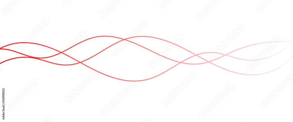 Poster vector red abstract wave thin curved lines graphic for design