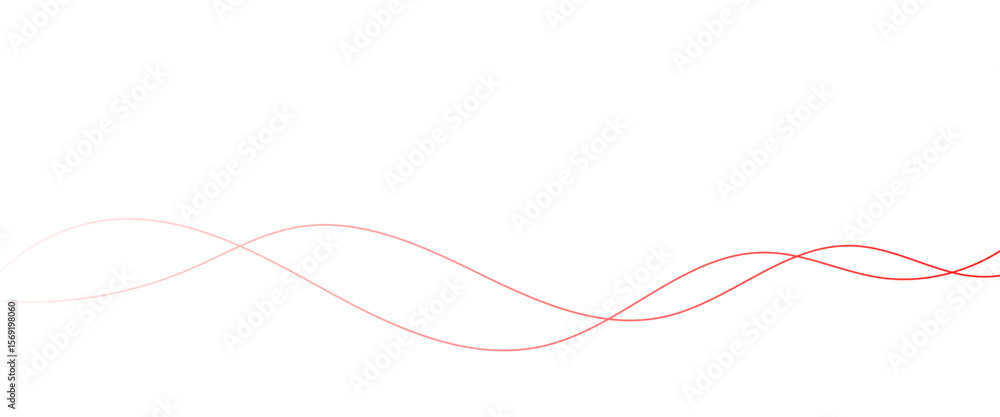 Poster vector red abstract wave thin curved lines graphic for design
