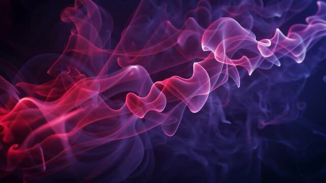 Abstract Smoke Waves: a mesmerizing dance of vibrant color swirling in a captivating display of gaseous form, conveying the dynamism of movement.