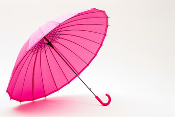 Pink Umbrella on White Background