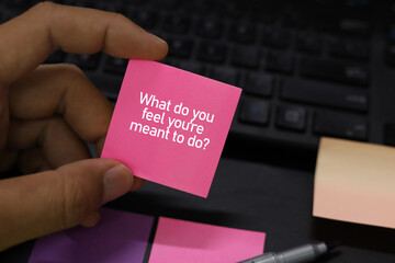 Question words What do you feel you're meant to do