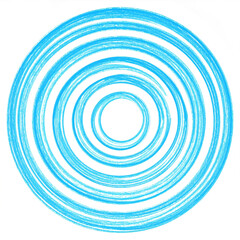 Naklejka premium Abstract Concentric Blue Circles on Transparent Background