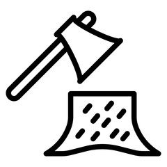 Deforestation Icon Style