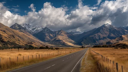 Tableau sur plexiglas Prairie, marais Roadside grass fields and wild meadows frame  © Ashen