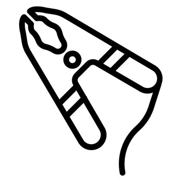 black outline jumper cable clip clip art preview