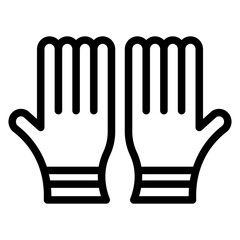 Working Gloves Icon Style