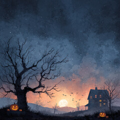 spooky halloween night