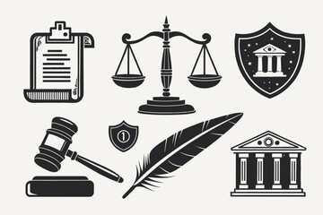 vector illustration of law and justice