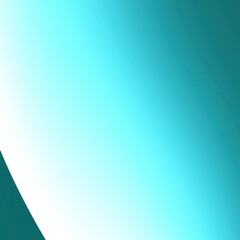 Abstract teal gradient background with white fade and dark green curve in the lower left corner